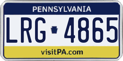 PA license plate LRG4865