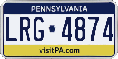 PA license plate LRG4874