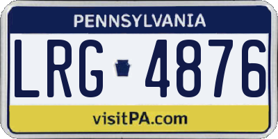 PA license plate LRG4876