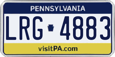 PA license plate LRG4883