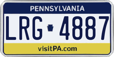 PA license plate LRG4887