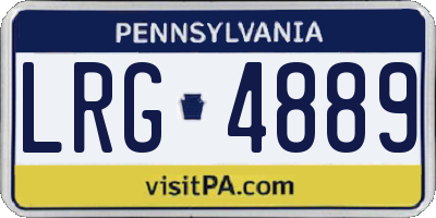 PA license plate LRG4889