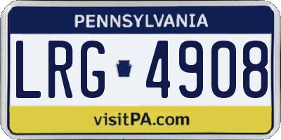 PA license plate LRG4908