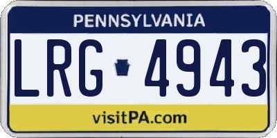 PA license plate LRG4943