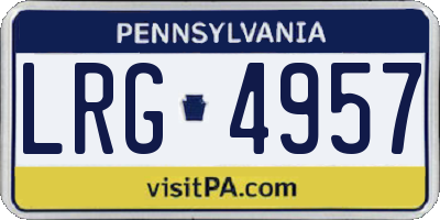 PA license plate LRG4957