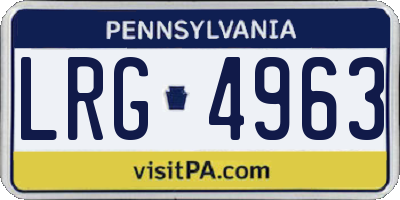 PA license plate LRG4963