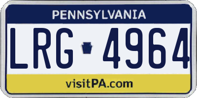 PA license plate LRG4964