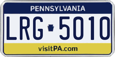 PA license plate LRG5010