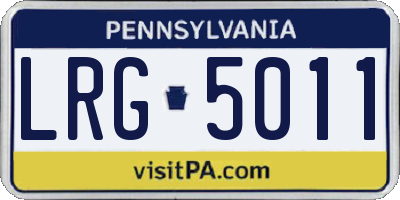 PA license plate LRG5011