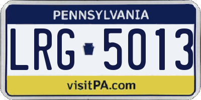 PA license plate LRG5013