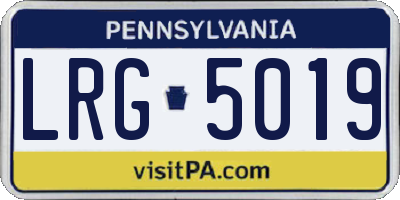 PA license plate LRG5019