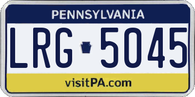 PA license plate LRG5045