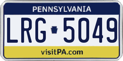 PA license plate LRG5049