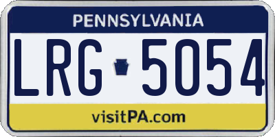 PA license plate LRG5054