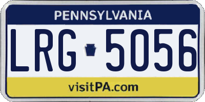 PA license plate LRG5056