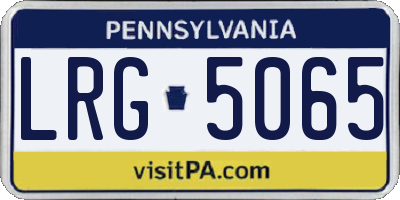 PA license plate LRG5065