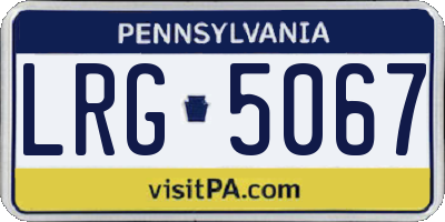 PA license plate LRG5067