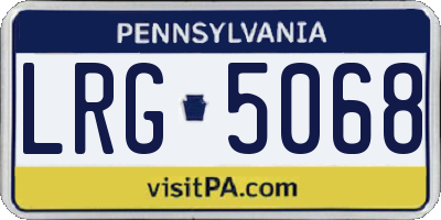 PA license plate LRG5068
