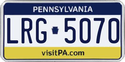 PA license plate LRG5070