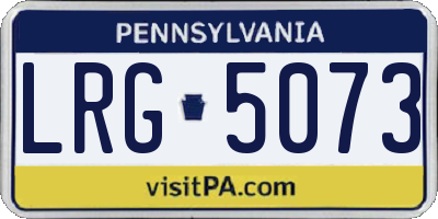 PA license plate LRG5073