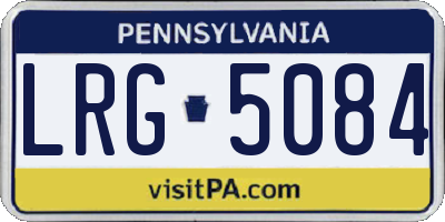 PA license plate LRG5084