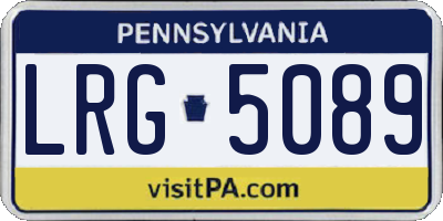 PA license plate LRG5089