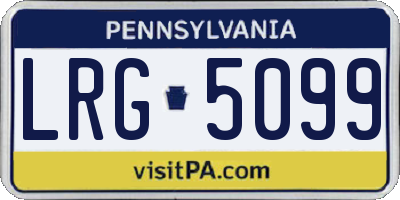 PA license plate LRG5099