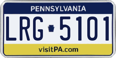 PA license plate LRG5101