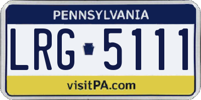 PA license plate LRG5111