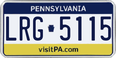 PA license plate LRG5115