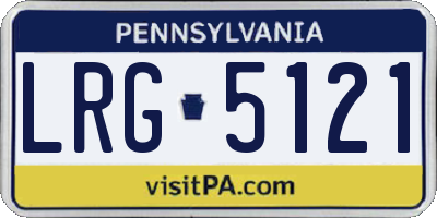 PA license plate LRG5121