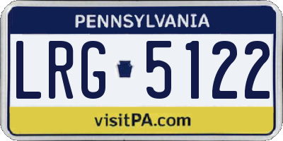 PA license plate LRG5122