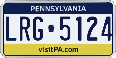PA license plate LRG5124