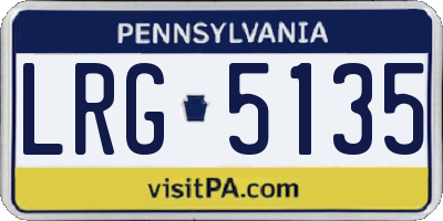 PA license plate LRG5135