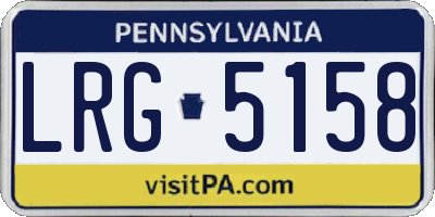 PA license plate LRG5158