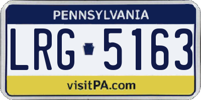 PA license plate LRG5163
