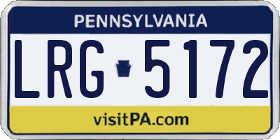 PA license plate LRG5172