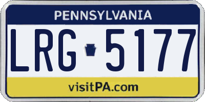 PA license plate LRG5177