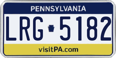 PA license plate LRG5182
