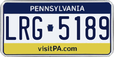 PA license plate LRG5189