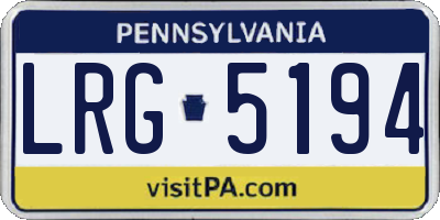 PA license plate LRG5194