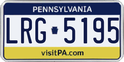 PA license plate LRG5195