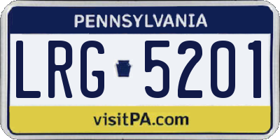 PA license plate LRG5201