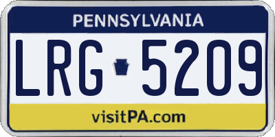 PA license plate LRG5209
