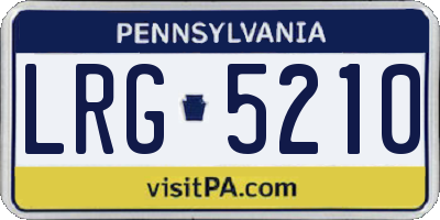 PA license plate LRG5210
