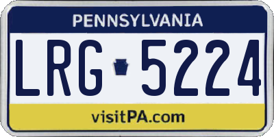 PA license plate LRG5224