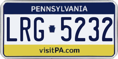 PA license plate LRG5232