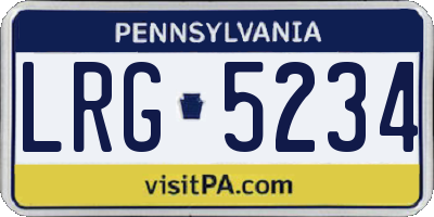 PA license plate LRG5234