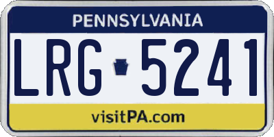PA license plate LRG5241