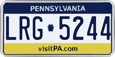 PA license plate LRG5244
